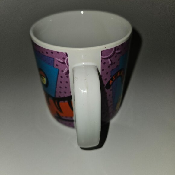 VTG Winnie the Pooh Tigger Pouncing Purple White Mug Cup Disney 1997 - Picture 4 of 8